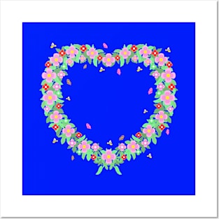 Heart flowers Posters and Art